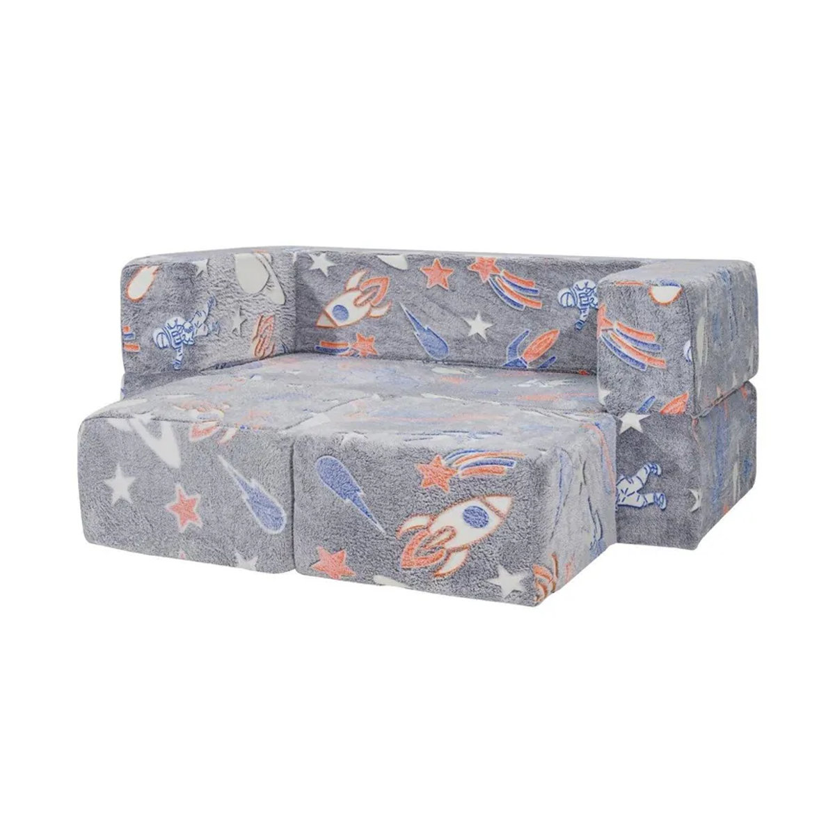 Modulares Kinderspielsofa aus Stoff von Buying Solutions MB, 4-teiliges DIY Set, Grau, Leuchtet im Dunkeln - Bild 3