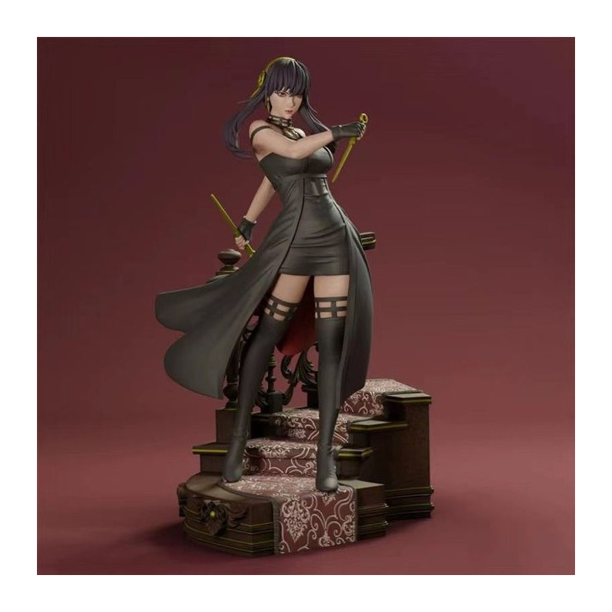 MODX Assassin-Harzfigur in Schwarz, Fantasy-Miniatur-Modellbausatz im Maßstab 1:24 für Hobby und Dekoration - Bild 1