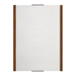 moedel Wandschild LMH DIN A4 Hochformat Holzrahmen mit Kappen in Silber und Nussbaum, B: 22,2 cm, H: 29,7 cm