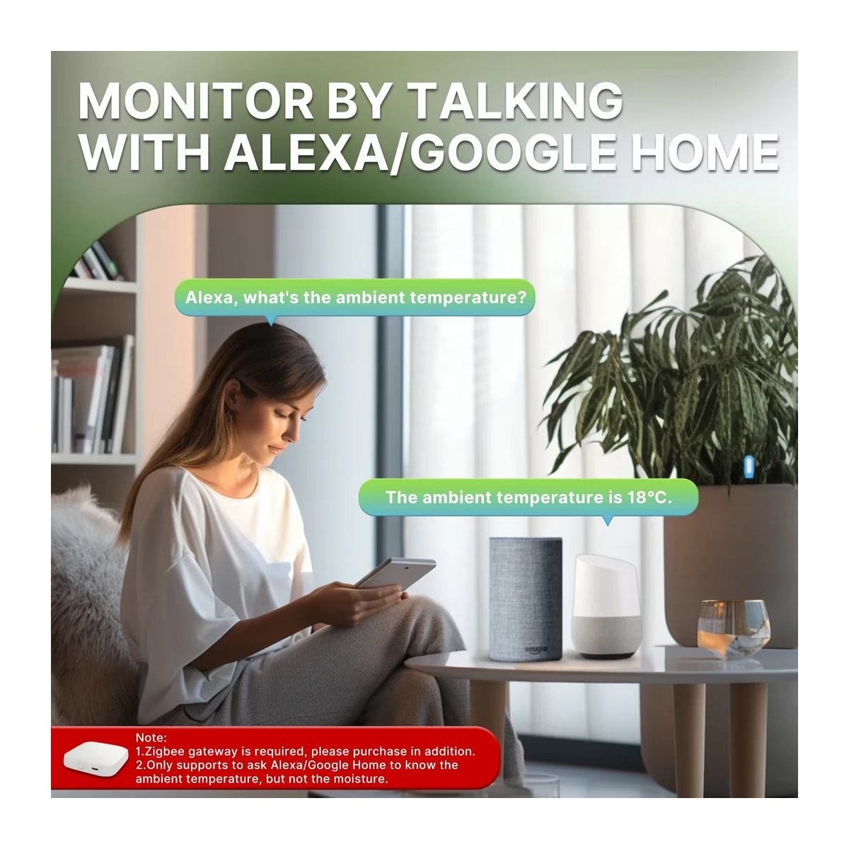 MOES Smart Bodenfeuchtigkeitssensor ZigBee zur Überwachung von Bodentemperatur und Luftfeuchtigkeit für deine Pflanzen und Gartenautomation - Bild 5