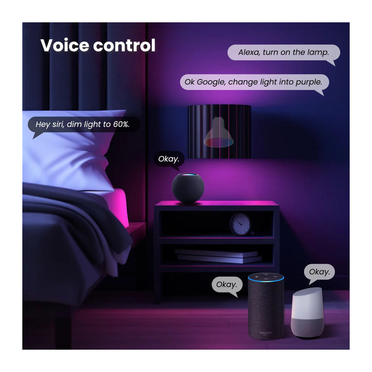 MOES Tuya Matter WiFi GU10 Smart Bulb Dimmbare LED-Smart-Lampe mit 16 Millionen RGB-Farben und Sprachsteuerung für Alexa und Google Home - Bild 4