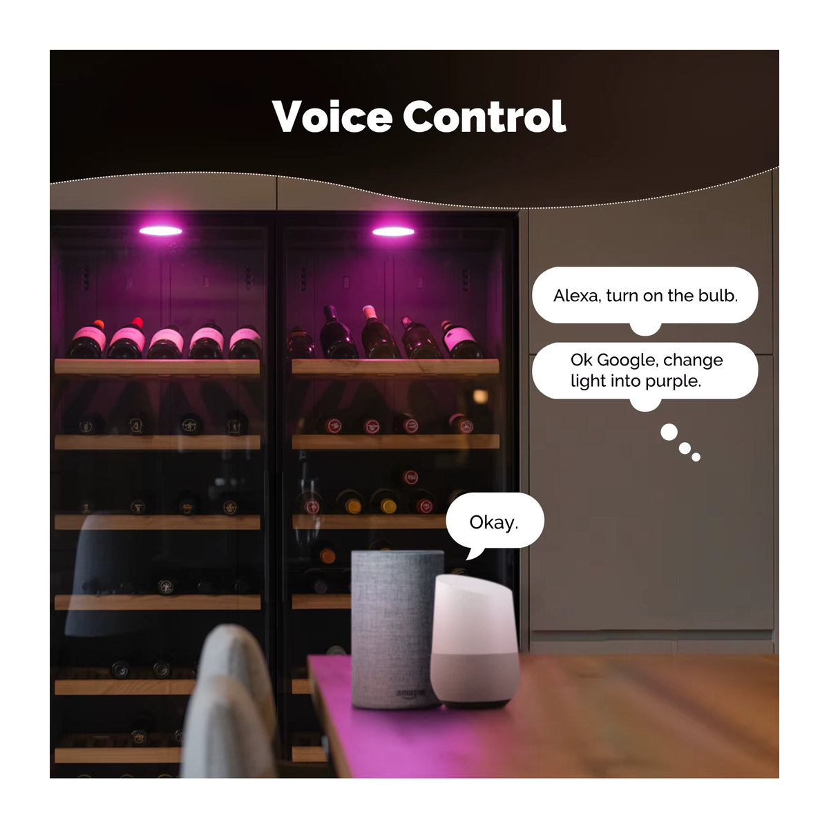 MOES Tuya ZigBee Smart LED GX53 Lampe, dimmbare Farbwechsel Glühbirne mit Musik-Synchronisation, kompatibel mit Alexa und Google Home, Bunt - Bild 4