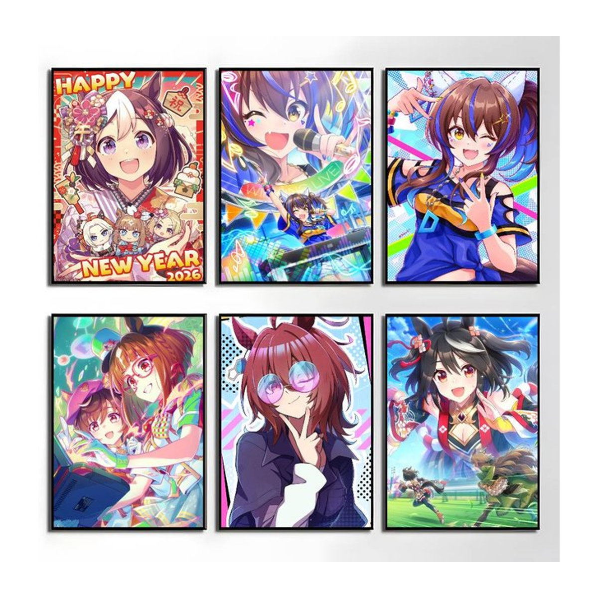 Moetch Agnes Tachyon U-Uma Musume Wandkunst Poster Aufkleber, mehrfarbig, wasserfest - Bild 1