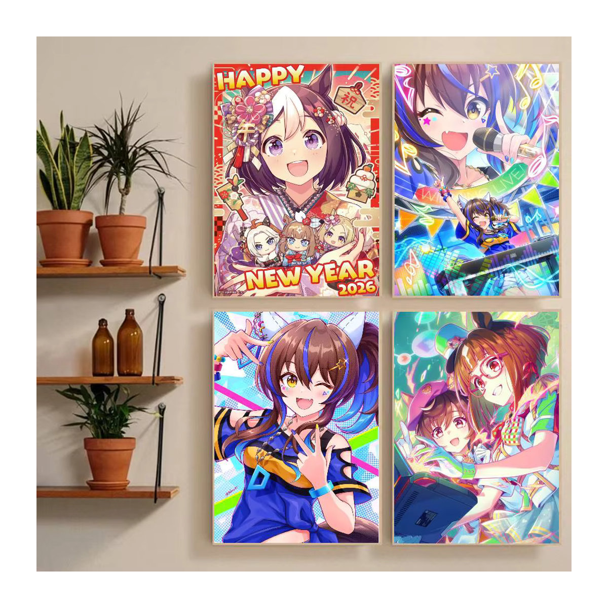 Moetch Agnes Tachyon U-Uma Musume Wandkunst Poster Aufkleber, mehrfarbig, wasserfest - Bild 2