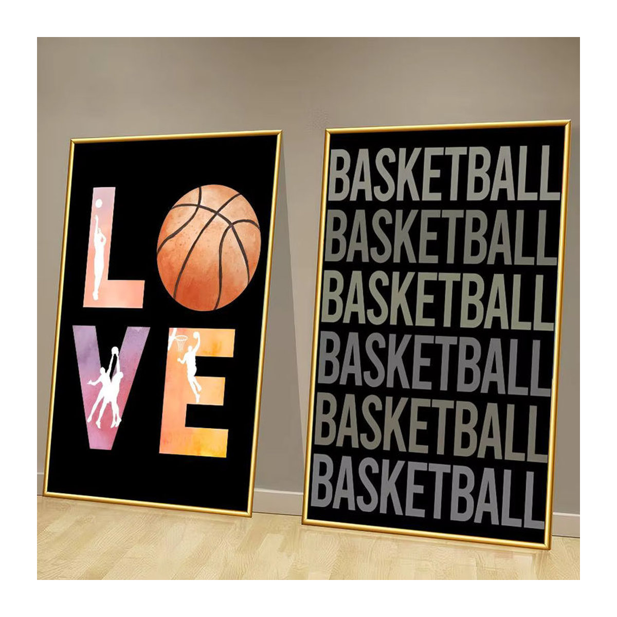 Moetch Basketball Whitepaper Poster Typografie Wandkunst in Weiß und Mehrfarbig auf Papier - Bild 2