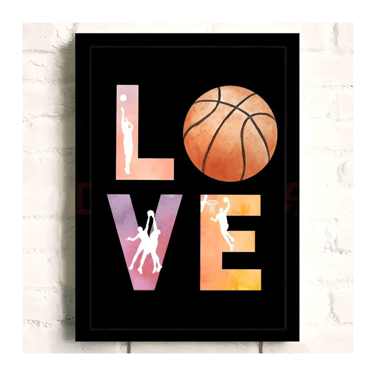 Moetch Basketball Whitepaper Poster Typografie Wandkunst in Weiß und Mehrfarbig auf Papier - Bild 4