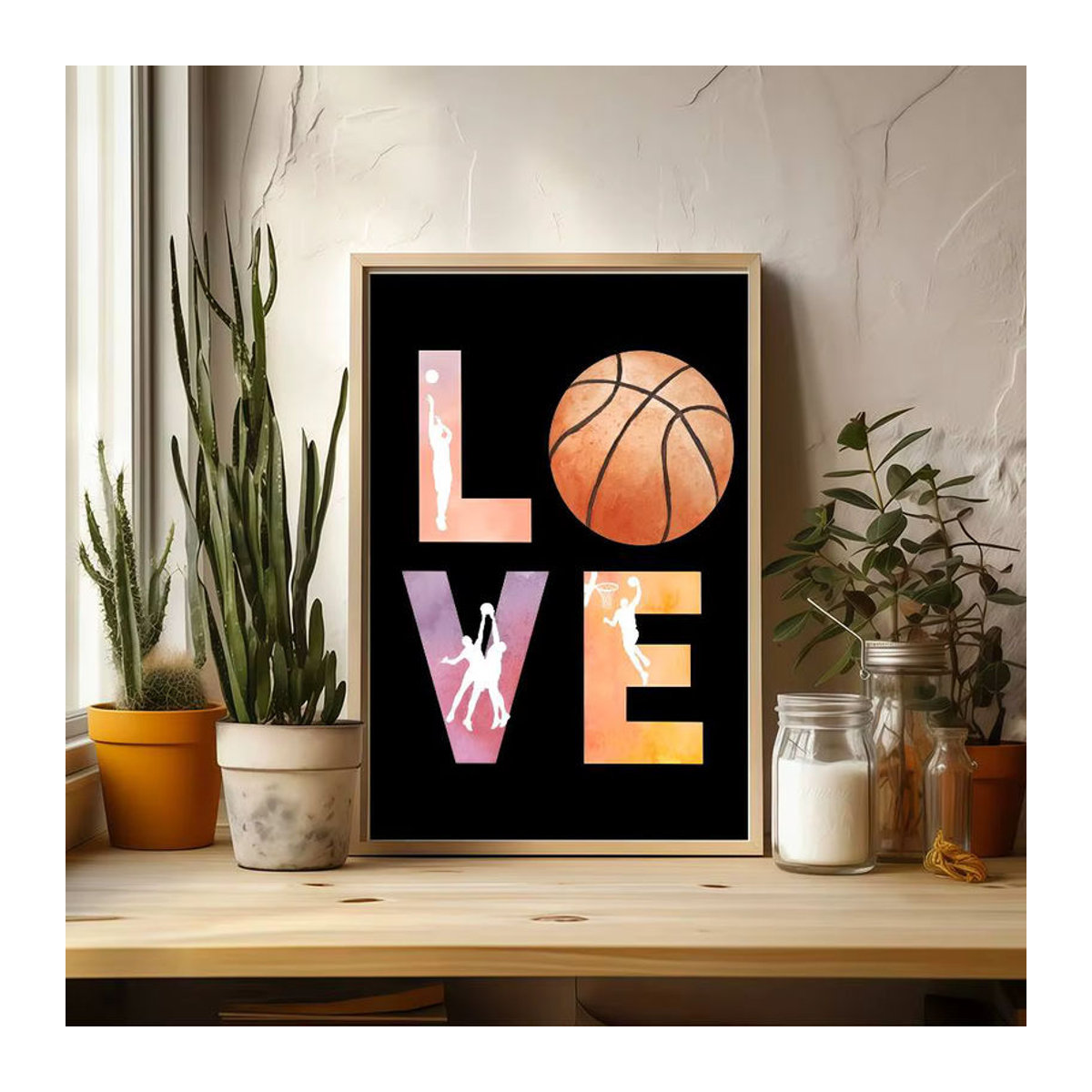 Moetch Basketball Whitepaper Poster Typografie Wandkunst in Weiß und Mehrfarbig auf Papier - Bild 6