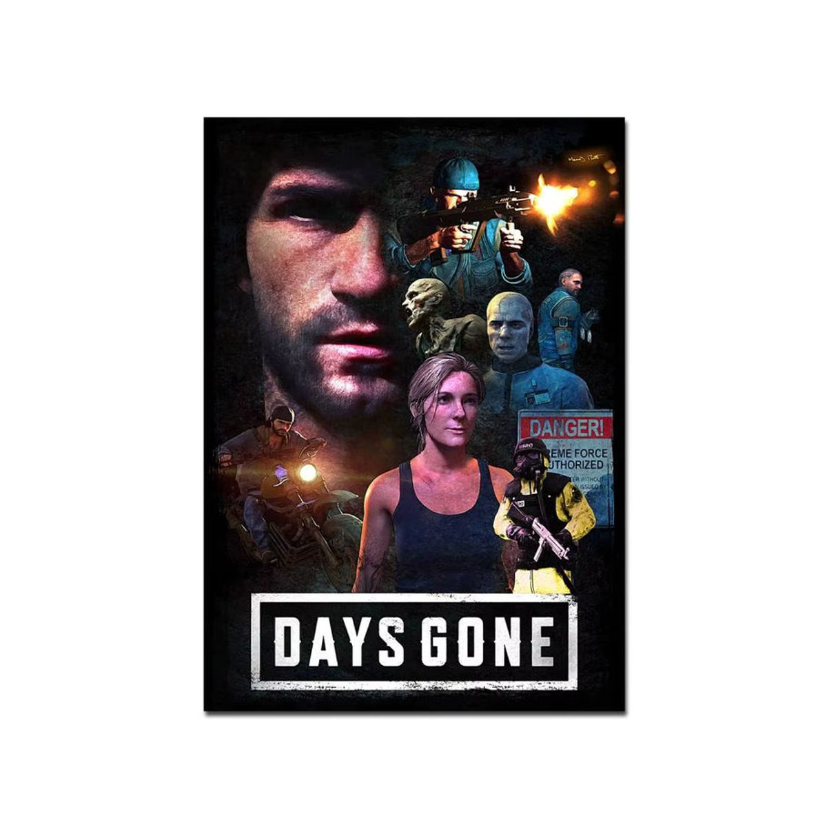 Moetch Days Gone Film Sticky Poster Vintage Wandaufkleber aus Papier in Weiß und Mehrfarbig - Bild 7