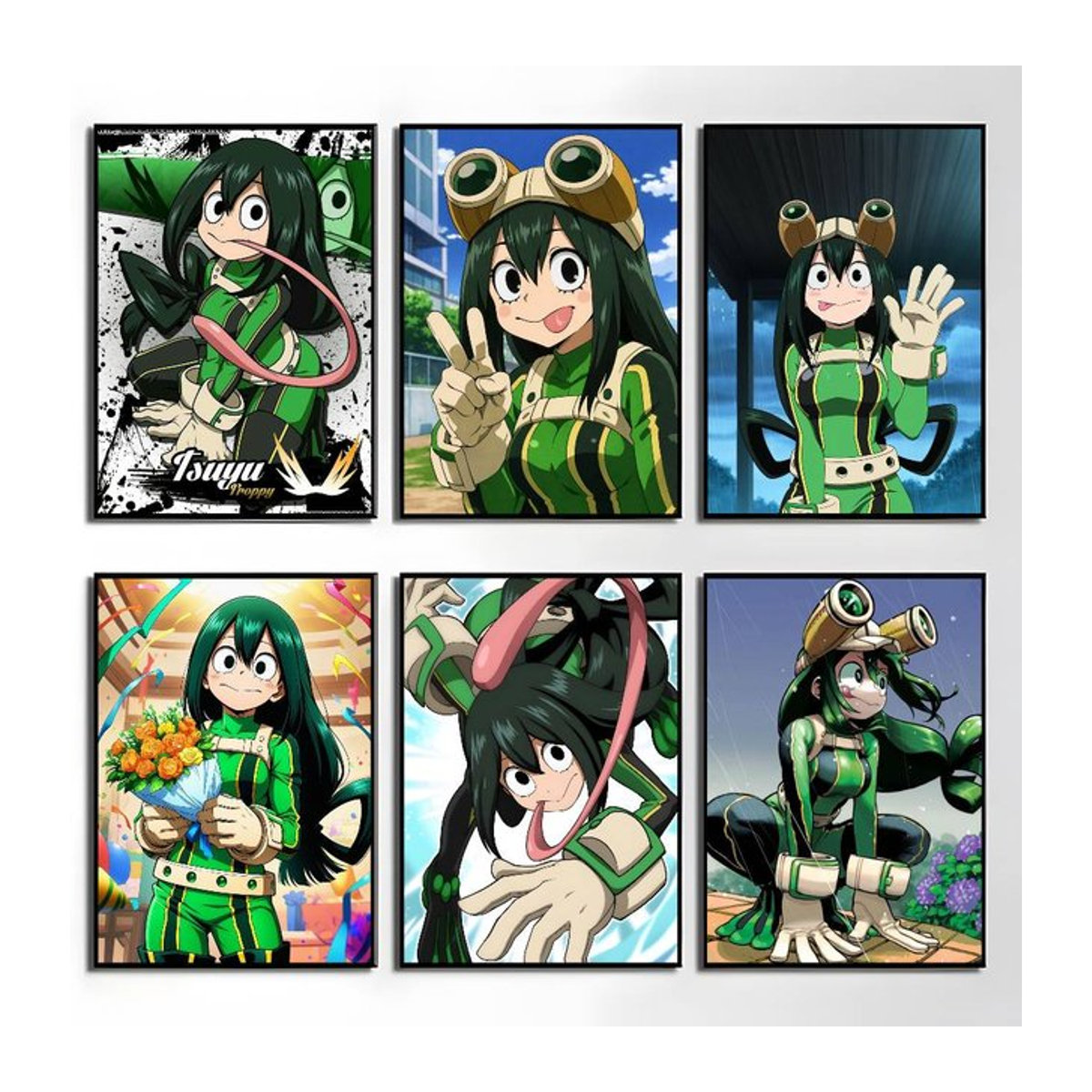 Moetch Froppy T-Tsuyu A-Asui Poster Aufkleber, mehrfarbig, wasserfeste Wandkunst für Wohnzimmer und Schlafzimmer - Bild 1