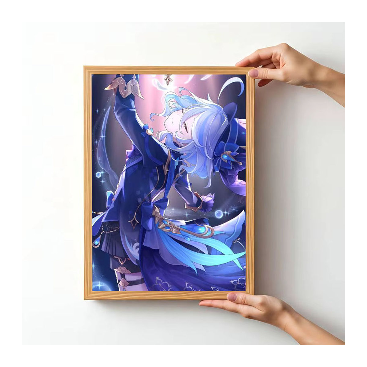 Moetch Furina Genshin Impact Wandaufkleber und Poster aus wasserfestem Papier, mehrfarbig, rechteckig - Bild 3