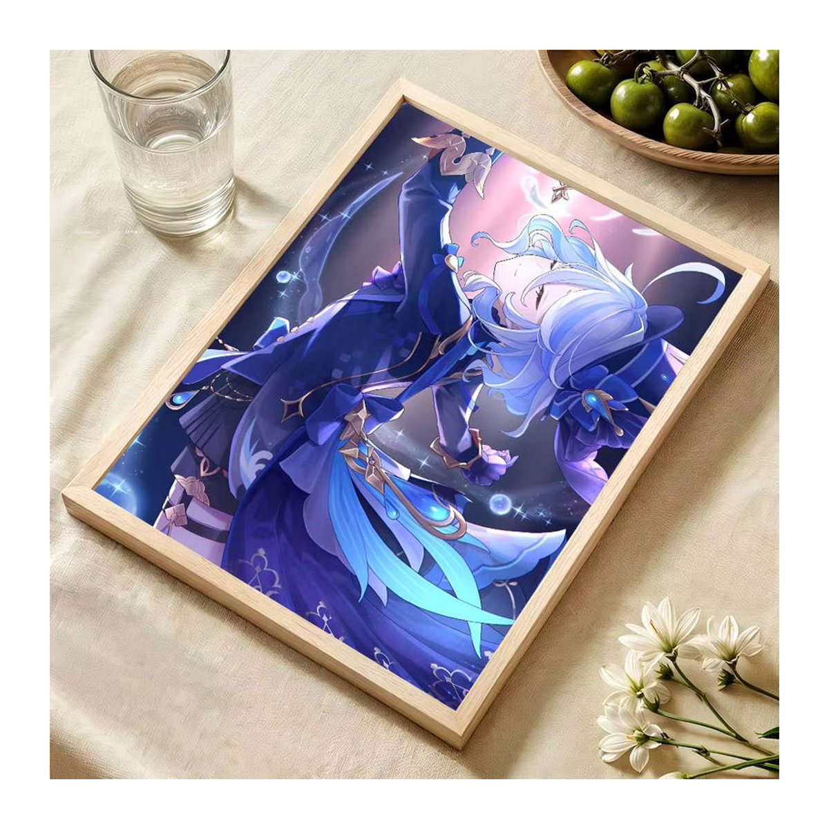 Moetch Furina Genshin Impact Wandaufkleber und Poster aus wasserfestem Papier, mehrfarbig, rechteckig - Bild 4