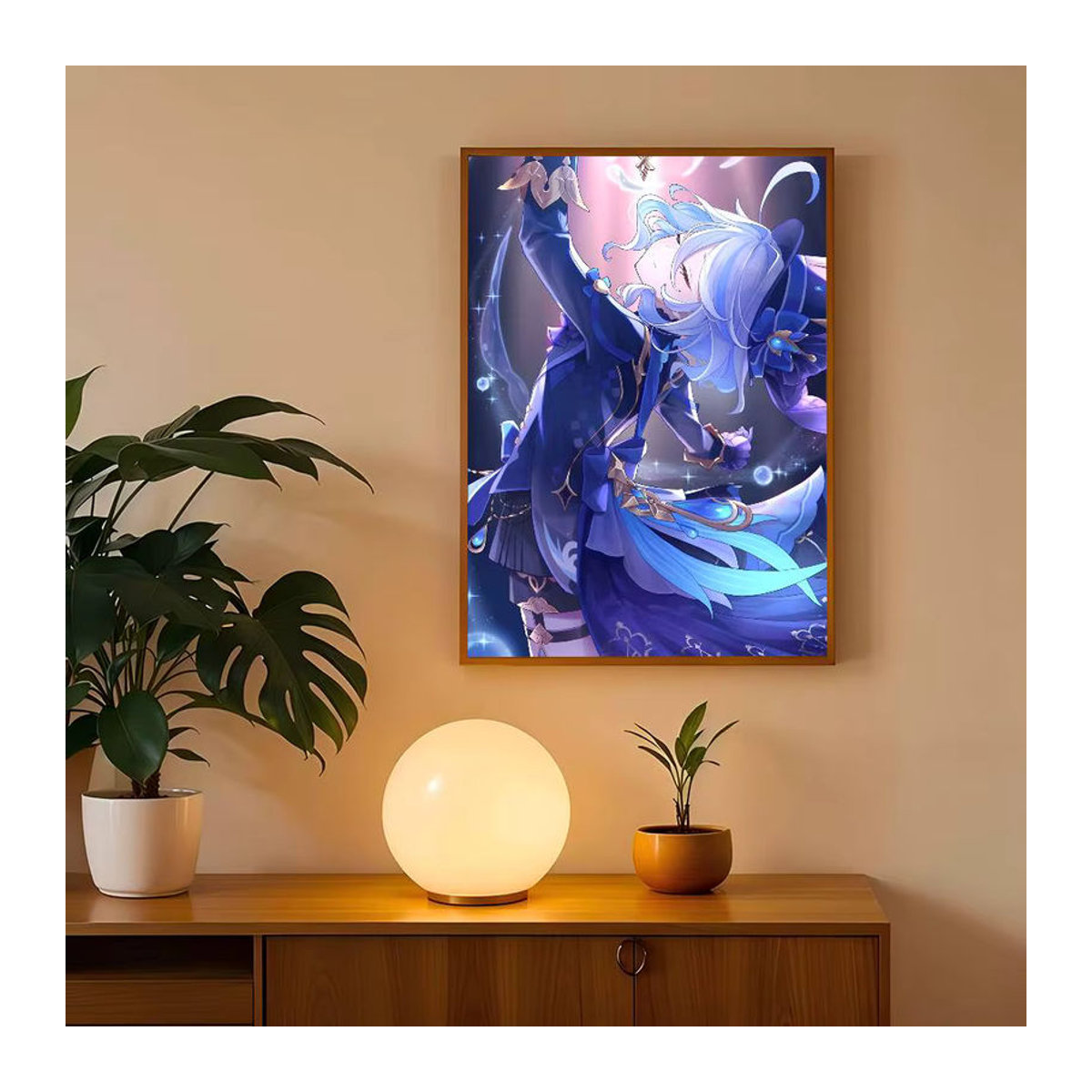 Moetch Furina Genshin Impact Wandaufkleber und Poster aus wasserfestem Papier, mehrfarbig, rechteckig - Bild 5