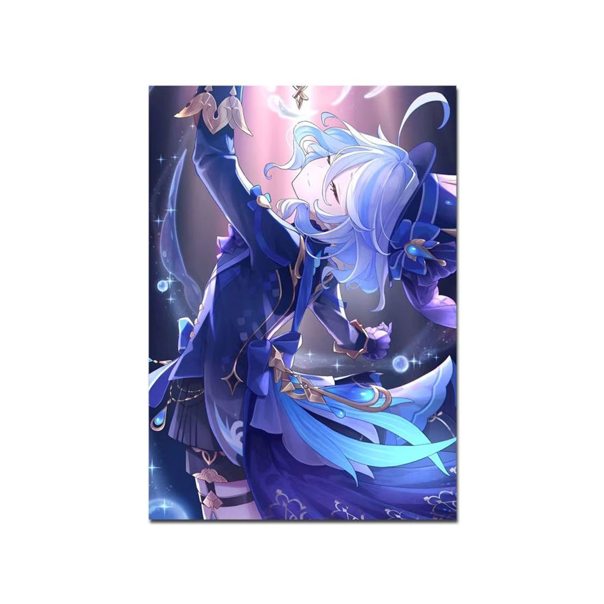 Moetch Furina Genshin Impact Wandaufkleber und Poster aus wasserfestem Papier, mehrfarbig, rechteckig - Bild 7