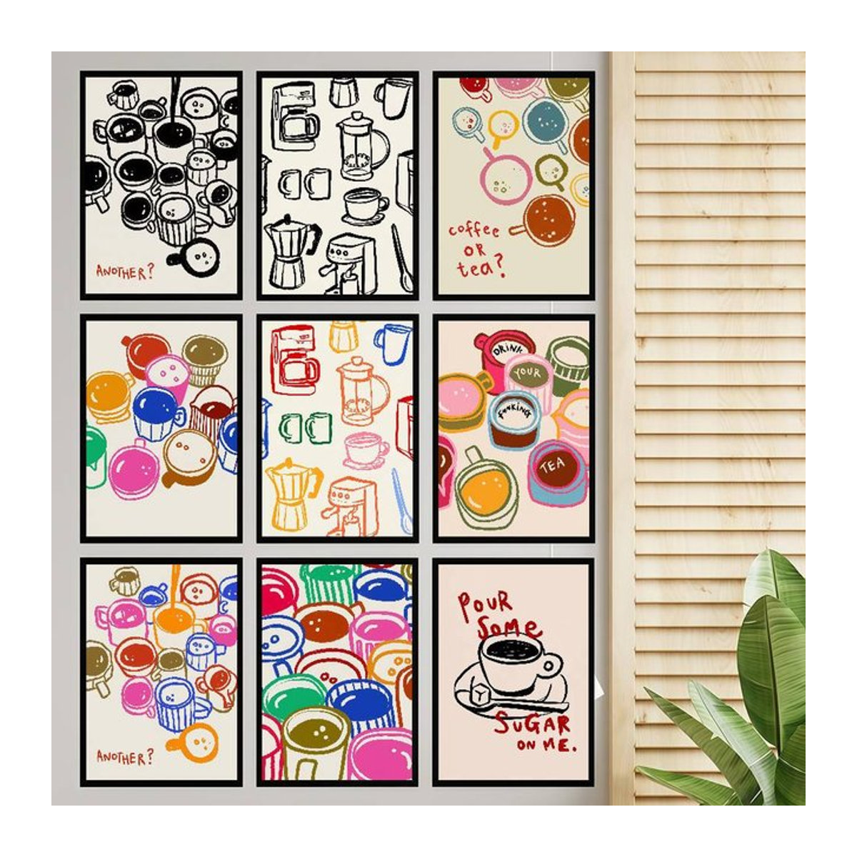 Moetch Retro Wandposter für Küche und Home Decor im Vintage-Stil, mehrfarbig, rechteckig, Hochformat, rahmenlos - Bild 1