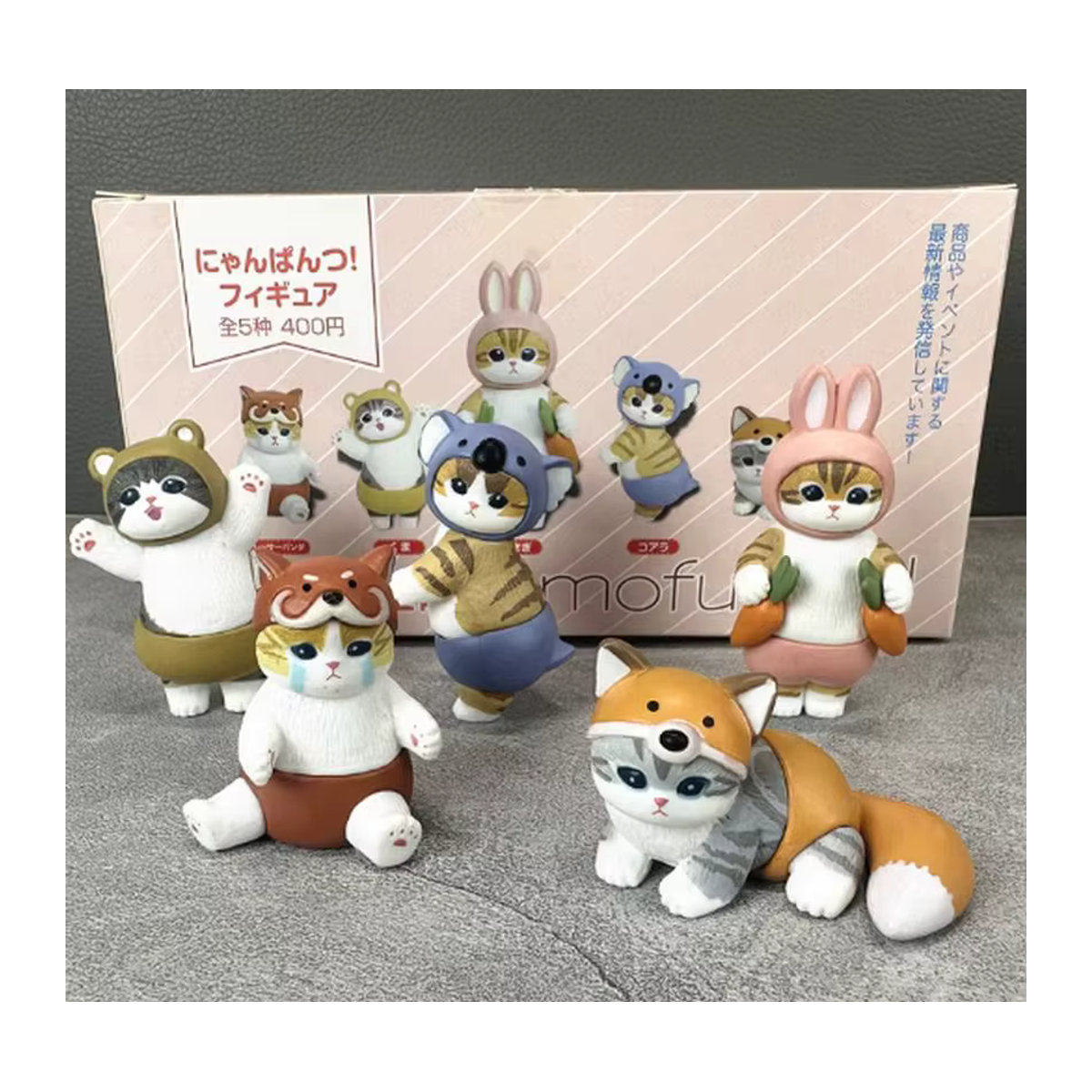 Mofusand Blind Box Modellfigur Niedliche Katze mit Hasen-Verkleidung, mehrfarbig, Schreibtisch-Deko aus Kunststoff - Bild 3