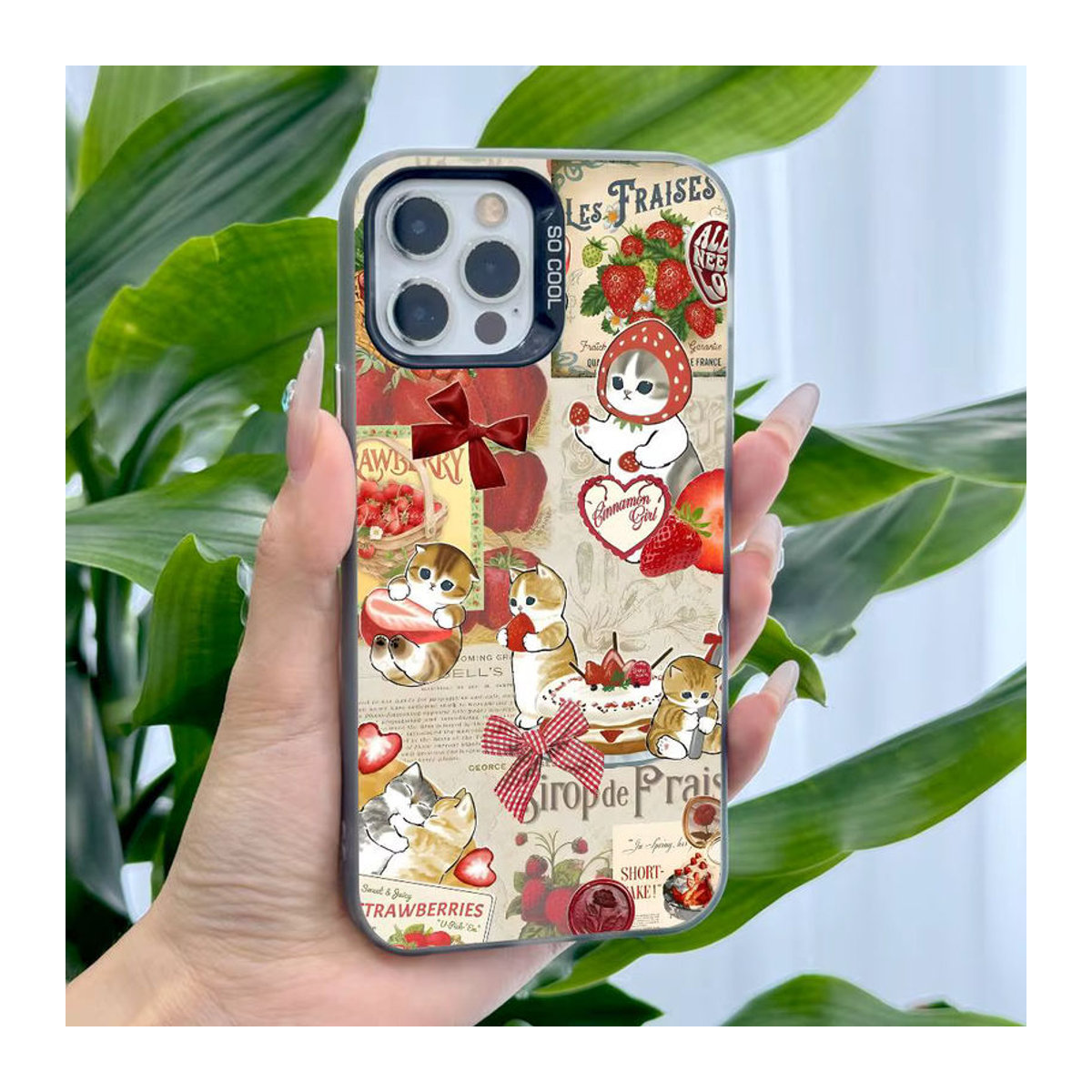 Mofusand CAT Handyhülle für Apple iPhone 11 12 13 14 15 16 Pro Max Plus mit Plating-Schutz, mehrfarbig - Bild 3