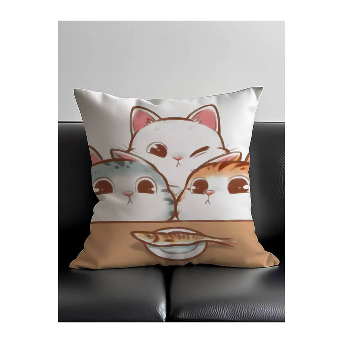 Mofusand Kissenbezug mit Muster in Weiß für dein Sofa oder Schlafzimmer - Bild 6