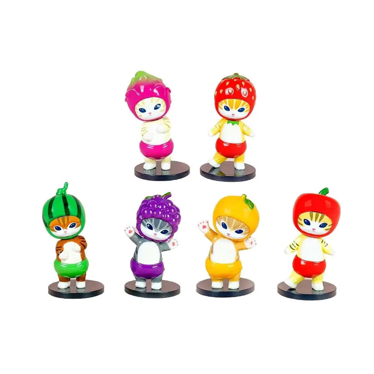 Mofusand Shark Cat Blind Box Mini Figuren aus Kunststoff, mehrfarbige Anime Tier Ornamente für Kinder und Fans - Bild 2