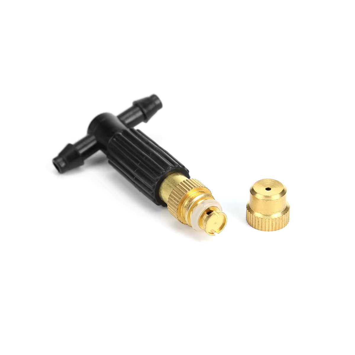 MOJOYCE Messing Zerstäuber Düsen Set mit 4/7mm Schlauch für Gartenbewässerung und Gewächshaus, Gold, 10 bis 50 Stück - Bild 6