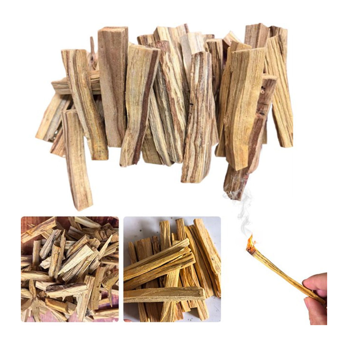 MOJOYCE Palo Santo Räucherstäbchen aus natürlichem Holz in Braun für Yoga und Aromatherapie - Bild 1