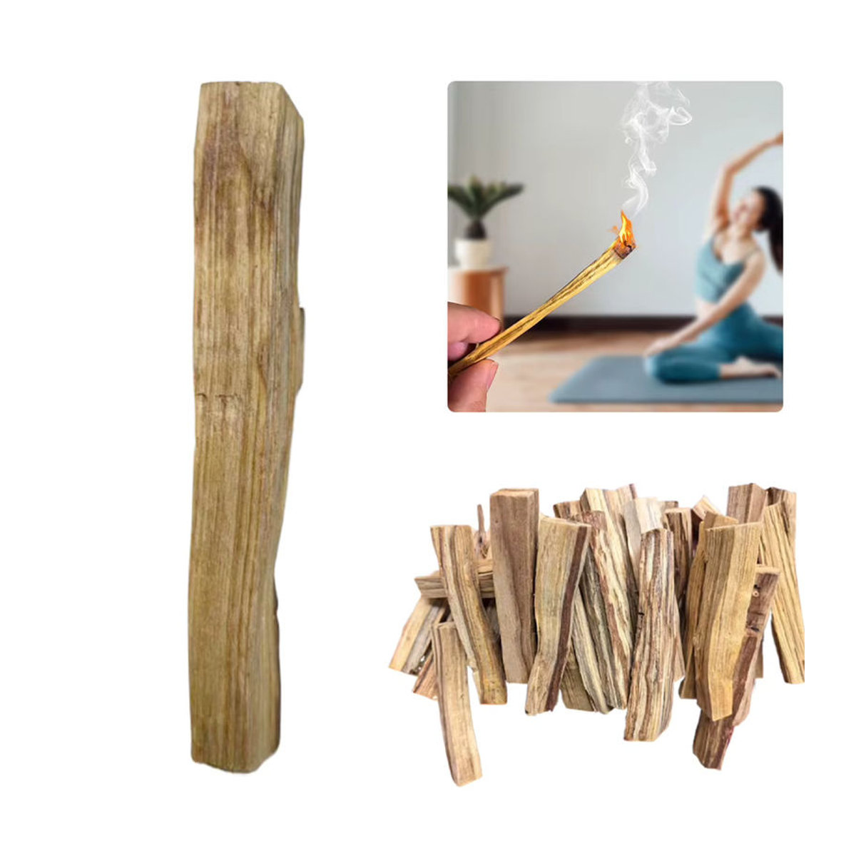 MOJOYCE Palo Santo Räucherstäbchen aus natürlichem Holz in Braun für Yoga und Aromatherapie - Bild 4