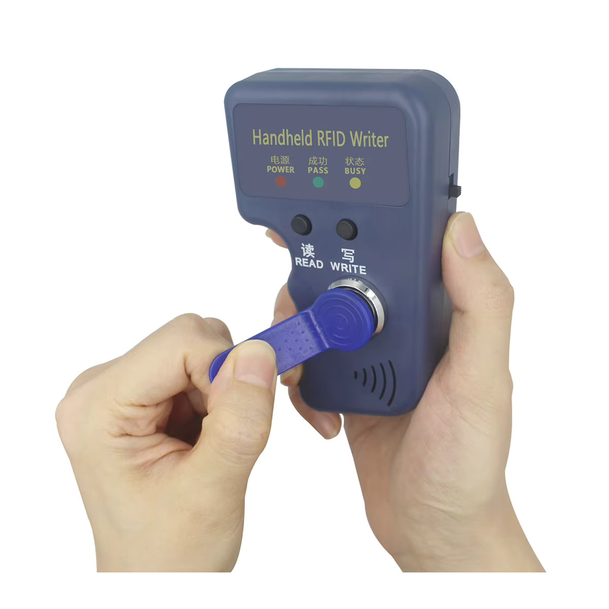 MOJOYCE TM1990 iButton 125kHz T5577 EM4305 Reader Handheld Schlüssel Tag Karte Kopierer Duplizierer in Blau - Bild 4