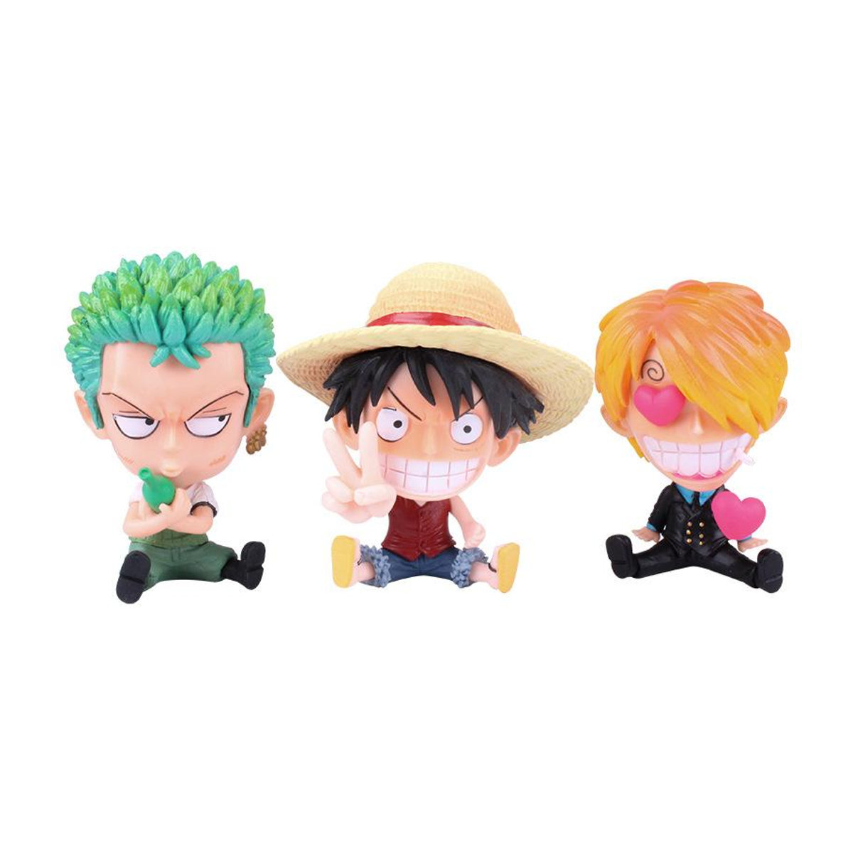 MOJTA Anime One Piece Actionfigur Ruffy und Zoro aus Kunststoff, mehrfarbig - Bild 1