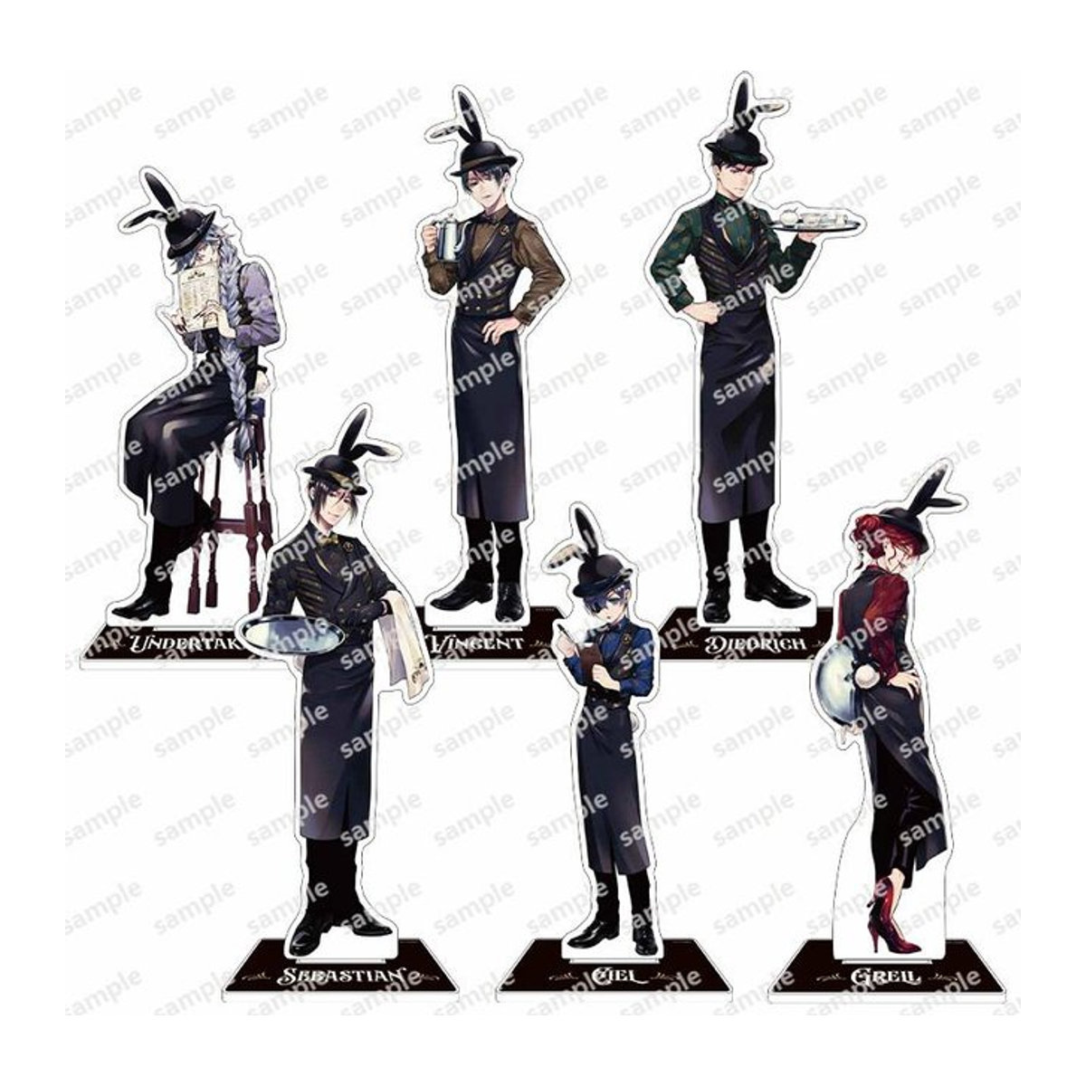 MOLLYGAN Anime Acryl Standfigur Ciel Phantomhive und Sebastian Michaelis Modell aus Kunststoff, mehrfarbig - Bild 1