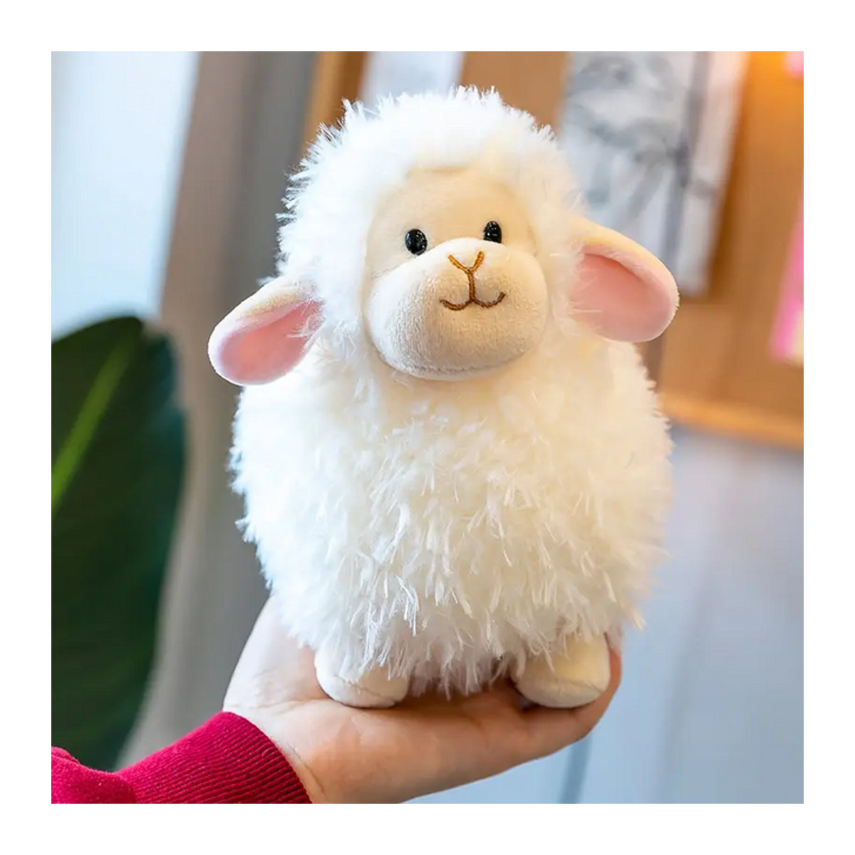 Molutian Plüschlamm weiß, weiches Alpaka-Plüschtier als Babyspielzeug und Geschenk für Kinder, Höhe: 20 cm - Bild 1