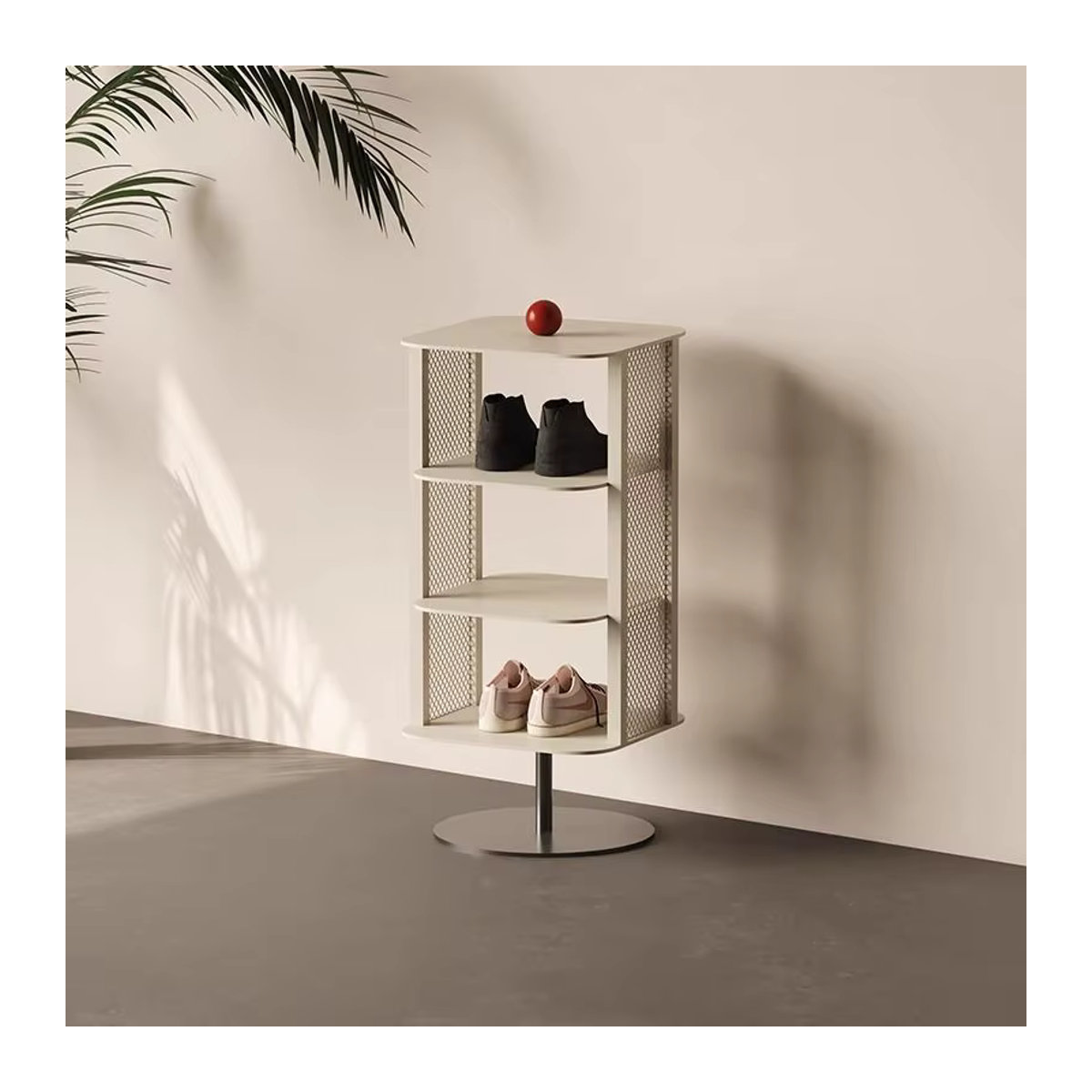 MOMO Italienischer Schuhschrank aus Metall im modernen Design für den Eingangsbereich, Rot oder Schwarz/Weiß - Bild 3