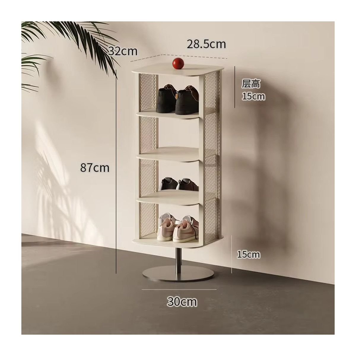 MOMO Italienischer Schuhschrank aus Metall im modernen Design für den Eingangsbereich, Rot oder Schwarz/Weiß - Bild 4