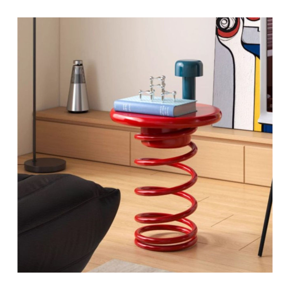 MOMO Kinderhocker im Macaron-Design für das Kinderzimmer, Bunter Koreanischer Stil, Gelb und Rot - Bild 1