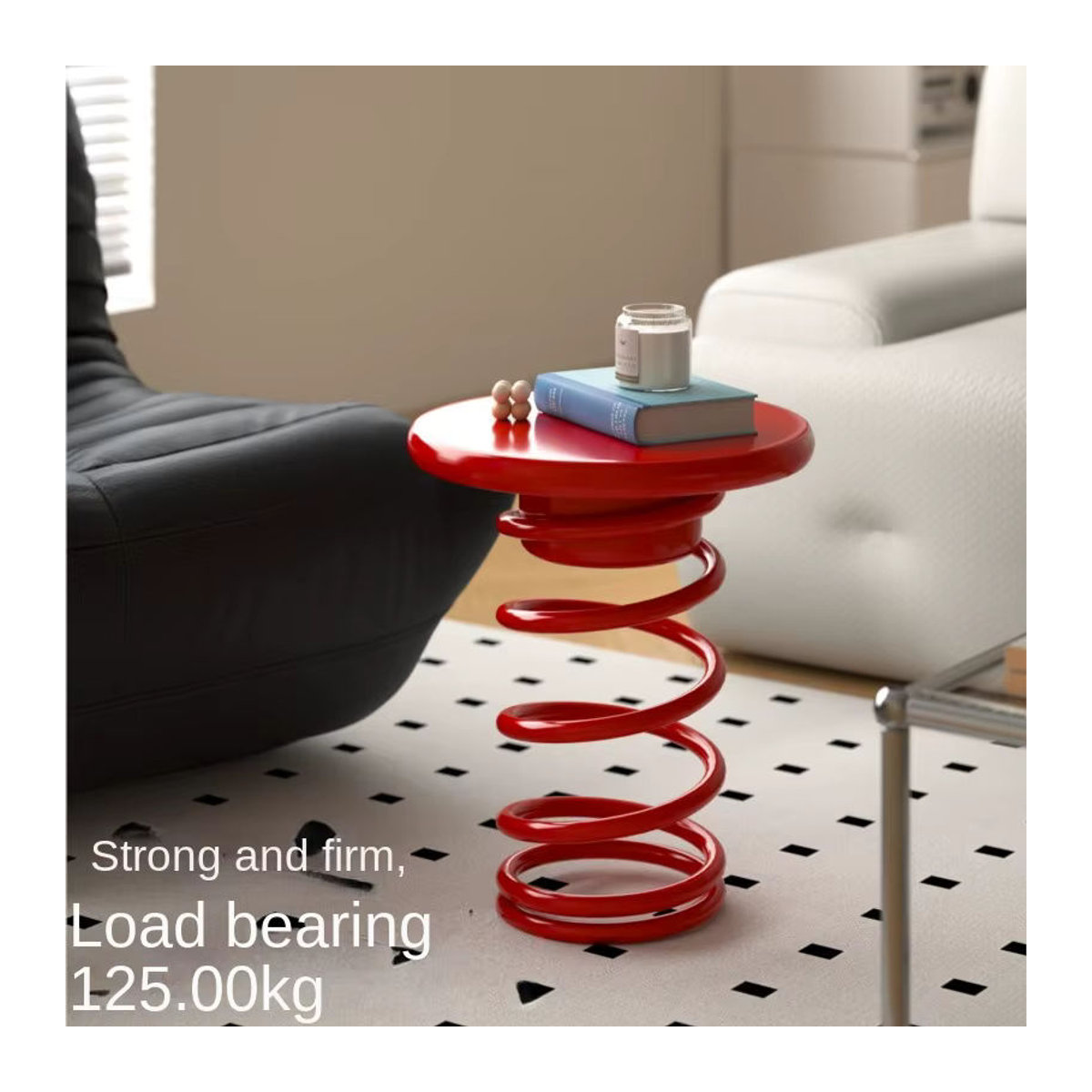MOMO Kinderhocker im Macaron-Design für das Kinderzimmer, Bunter Koreanischer Stil, Gelb und Rot - Bild 4
