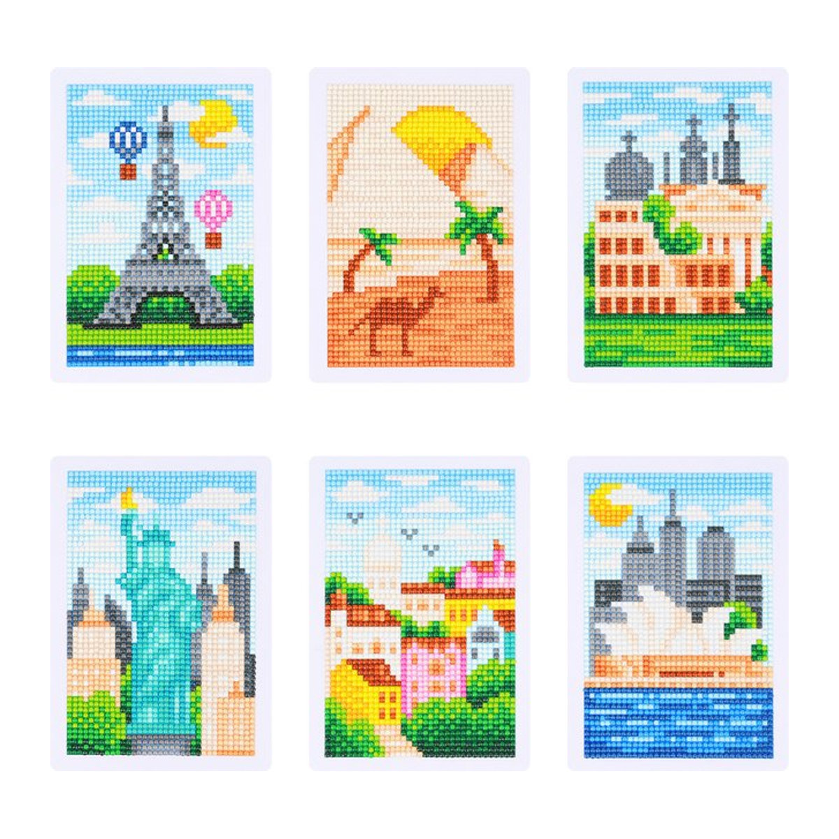 Momoart 5D DIY Diamant Mosaik Landschaft Set mit mehrfarbigen Strass Steinen für handgefertigte Hobby Malerei - Bild 1