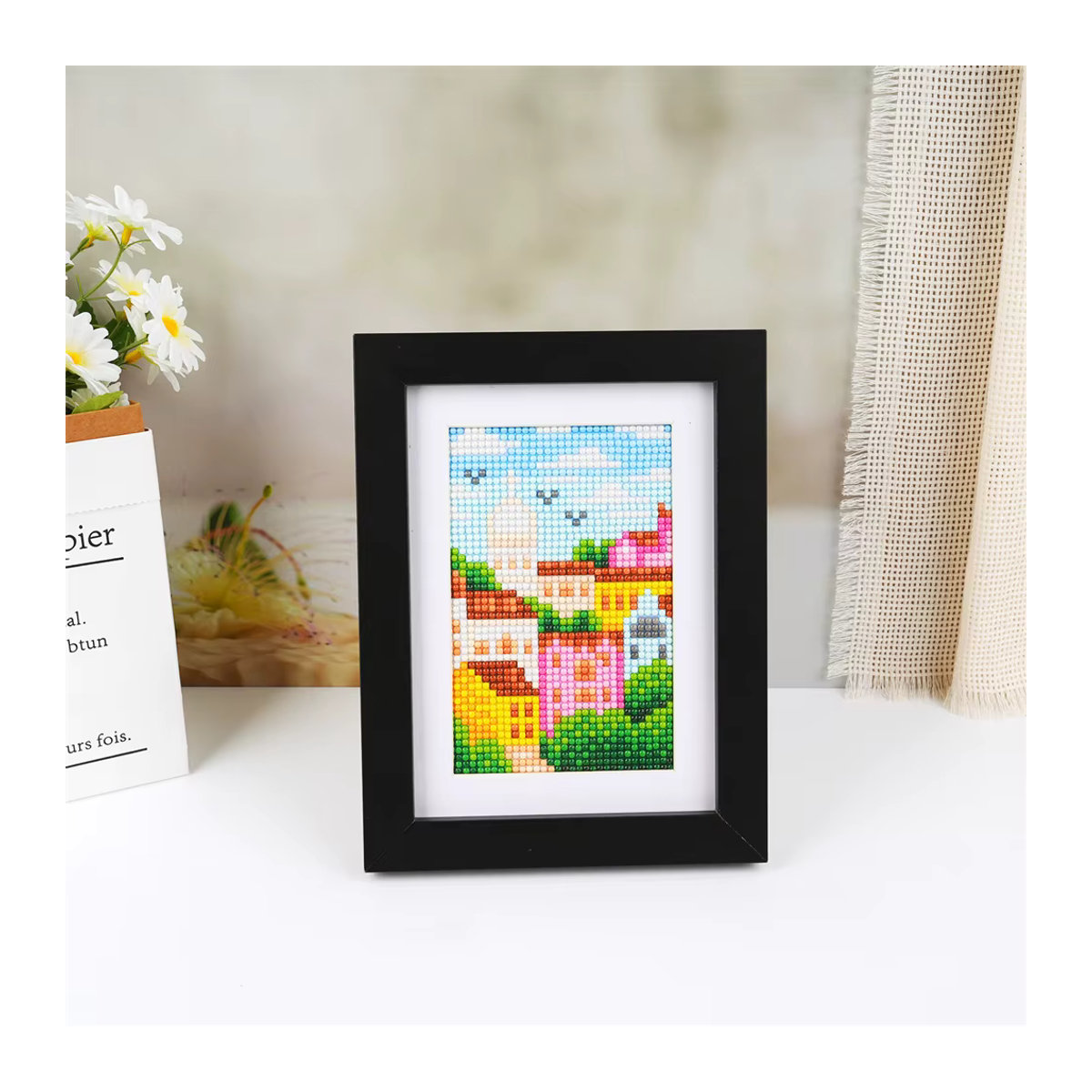 Momoart 5D DIY Diamant Mosaik Landschaft Set mit mehrfarbigen Strass Steinen für handgefertigte Hobby Malerei - Bild 2