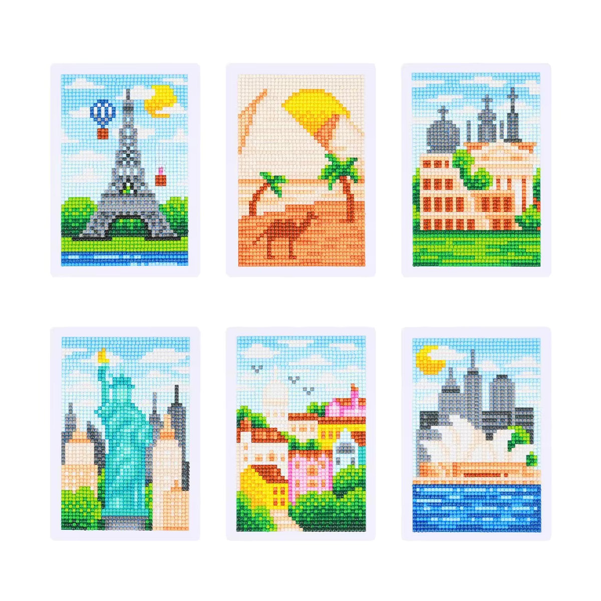 Momoart 5D DIY Diamant Mosaik Landschaft Set mit mehrfarbigen Strass Steinen für handgefertigte Hobby Malerei - Bild 4