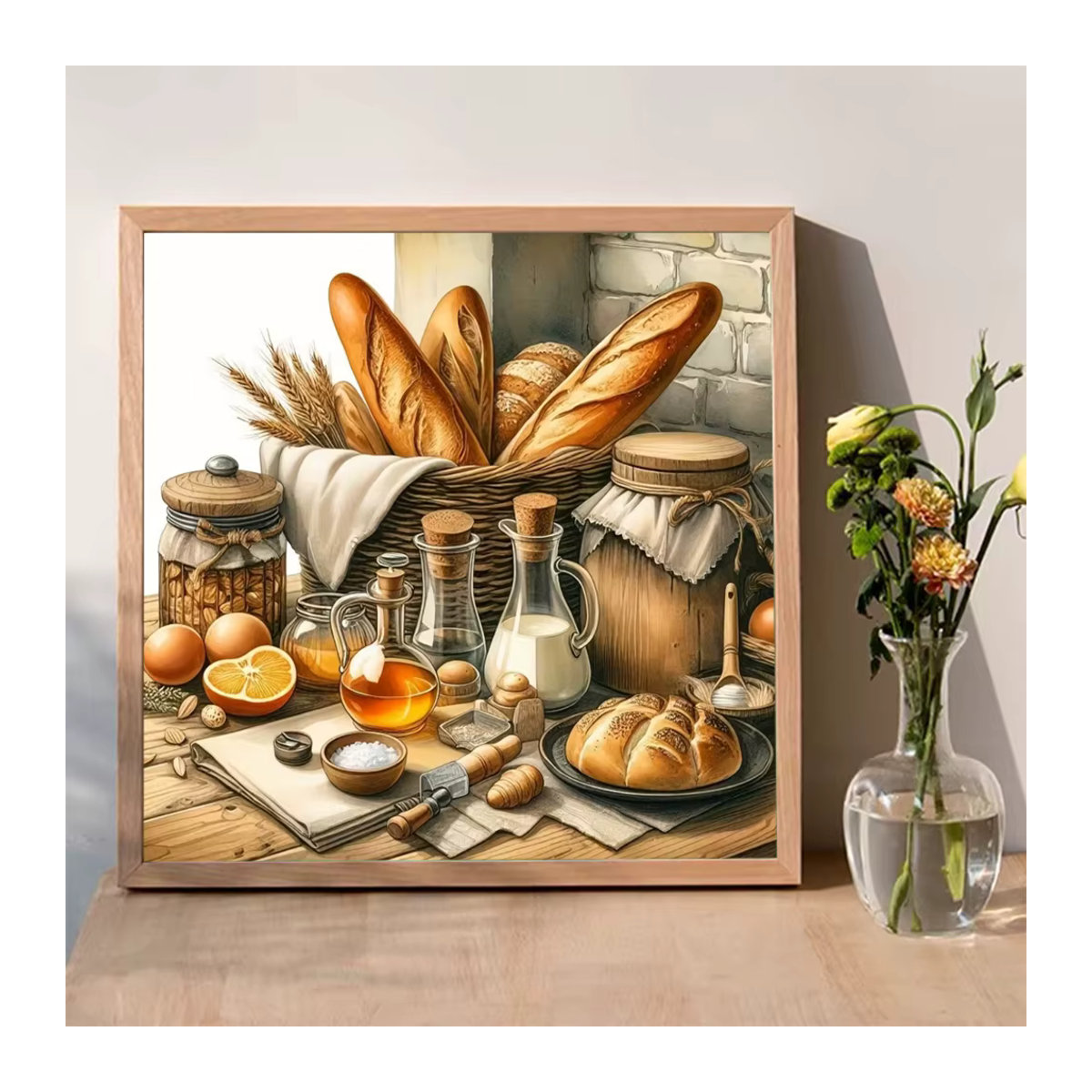 Momoart Diamantmalerei Set Kuchen-Landschaft als DIY-Kreuzstich-Set mit quadratischen Steinen in Mehrfarbig - Bild 3