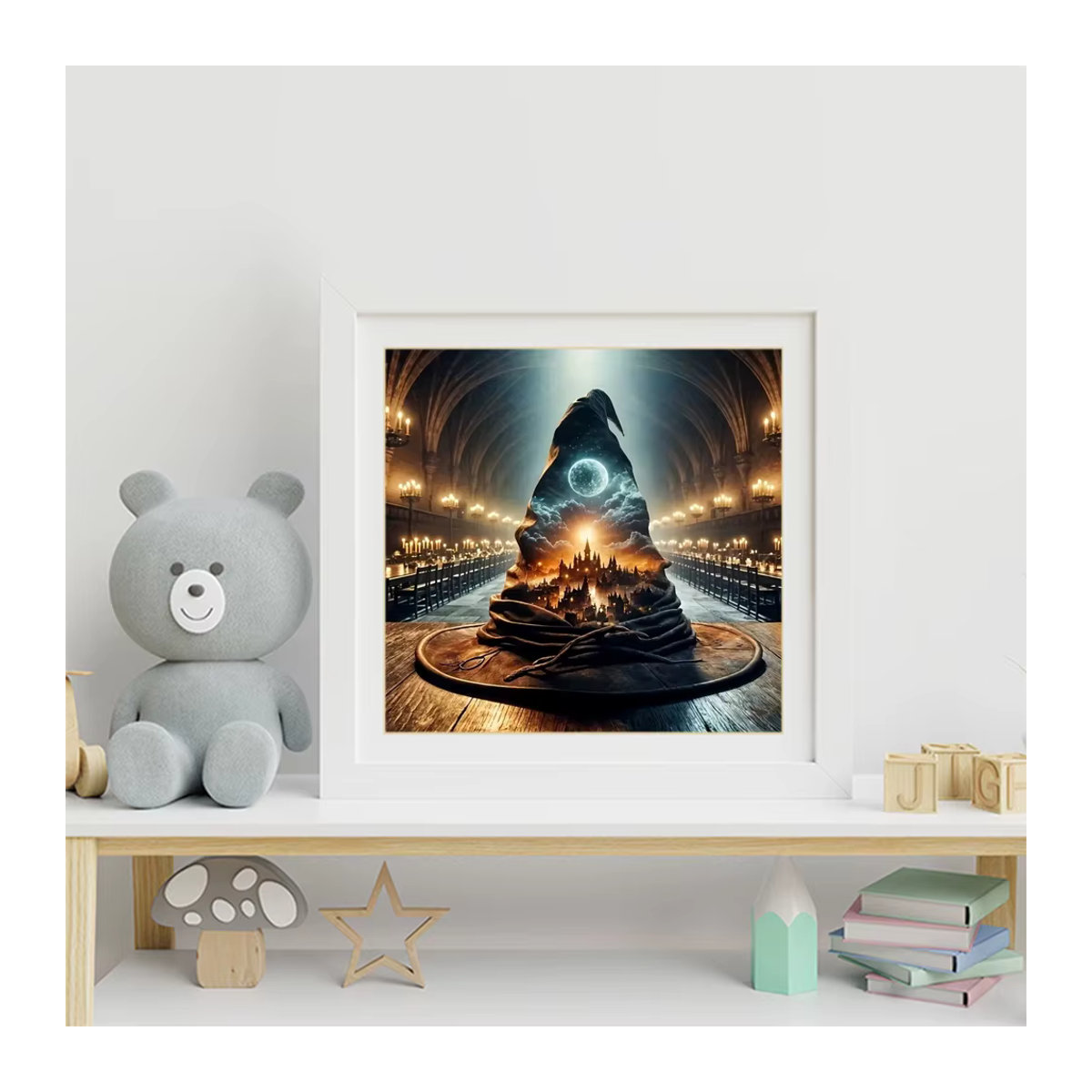 Momoart Diamantmalerei Set Landschaft mit Schloss und Mond als DIY Kreuzstich Kit in Mehrfarbig - Bild 3