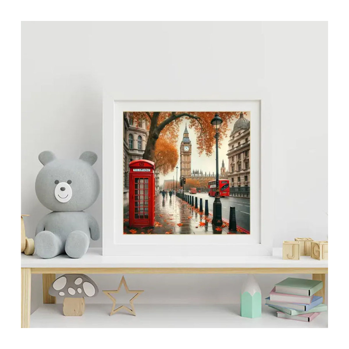 Momoart DIY Diamant-Stickerei Straßenlandschaft als Vintage Mosaik-Gemälde in Mehrfarbig für deine Wanddekoration - Bild 3