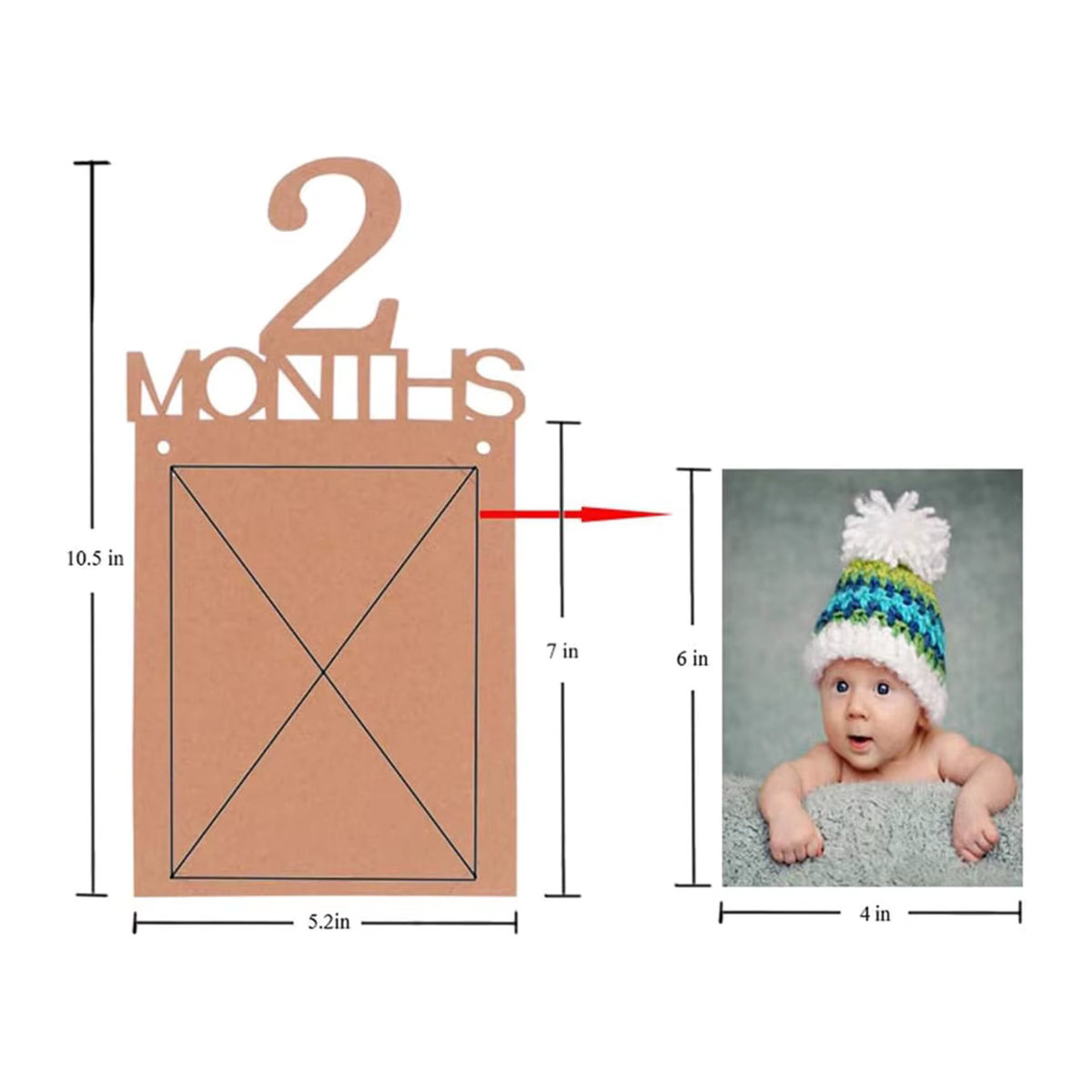 Monatliche Meilenstein-Girlande aus Papier für den 1. Geburtstag, Dekoration für Babys von Neugeborenen bis 12 Monate, beige und braun, minimalistisches Design - Bild 4