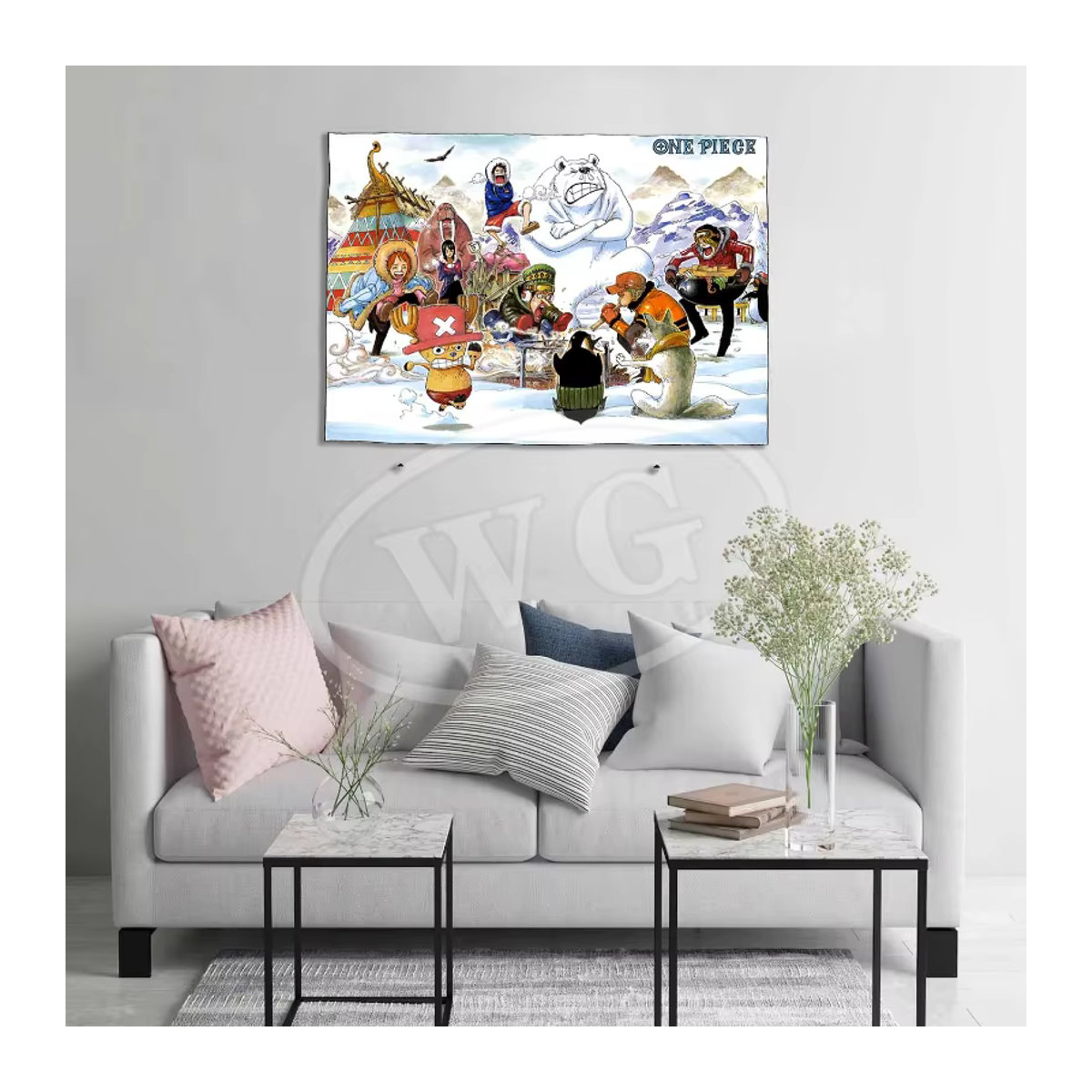 Monkeyd Ruffy Moderne Leinwand mit Tier-Motiv in Querformat, Mehrfarbiges Wandkunstwerk für dein Wohnzimmer - Bild 2