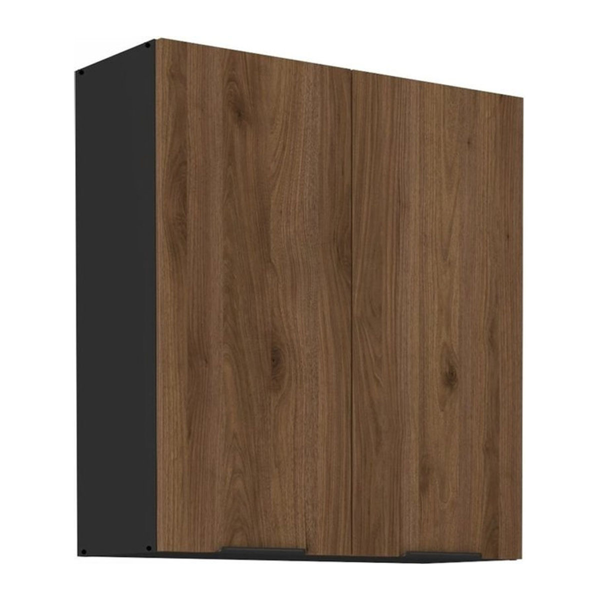 MONZANA Küchen Hängeschrank Modern in Nussbaum mit Drehtüren, Breite: 80 cm, Höhe: 90 cm - Bild 1