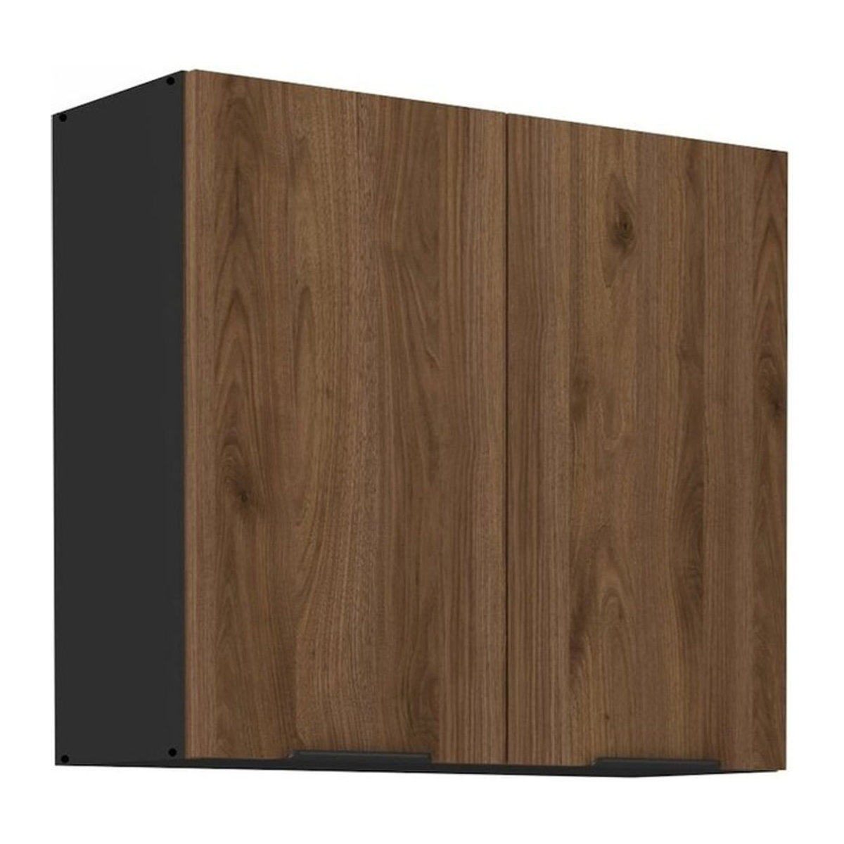 MONZANA Küchen Hängeschrank MONZA mit Drehtüren in Nussbaum, Breite: 80 cm - Bild 1