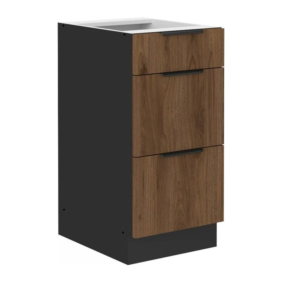 MONZANA Küchen Unterschrank Modern in Nussbaum mit Soft-Close, Breite: 40 cm - Bild 1