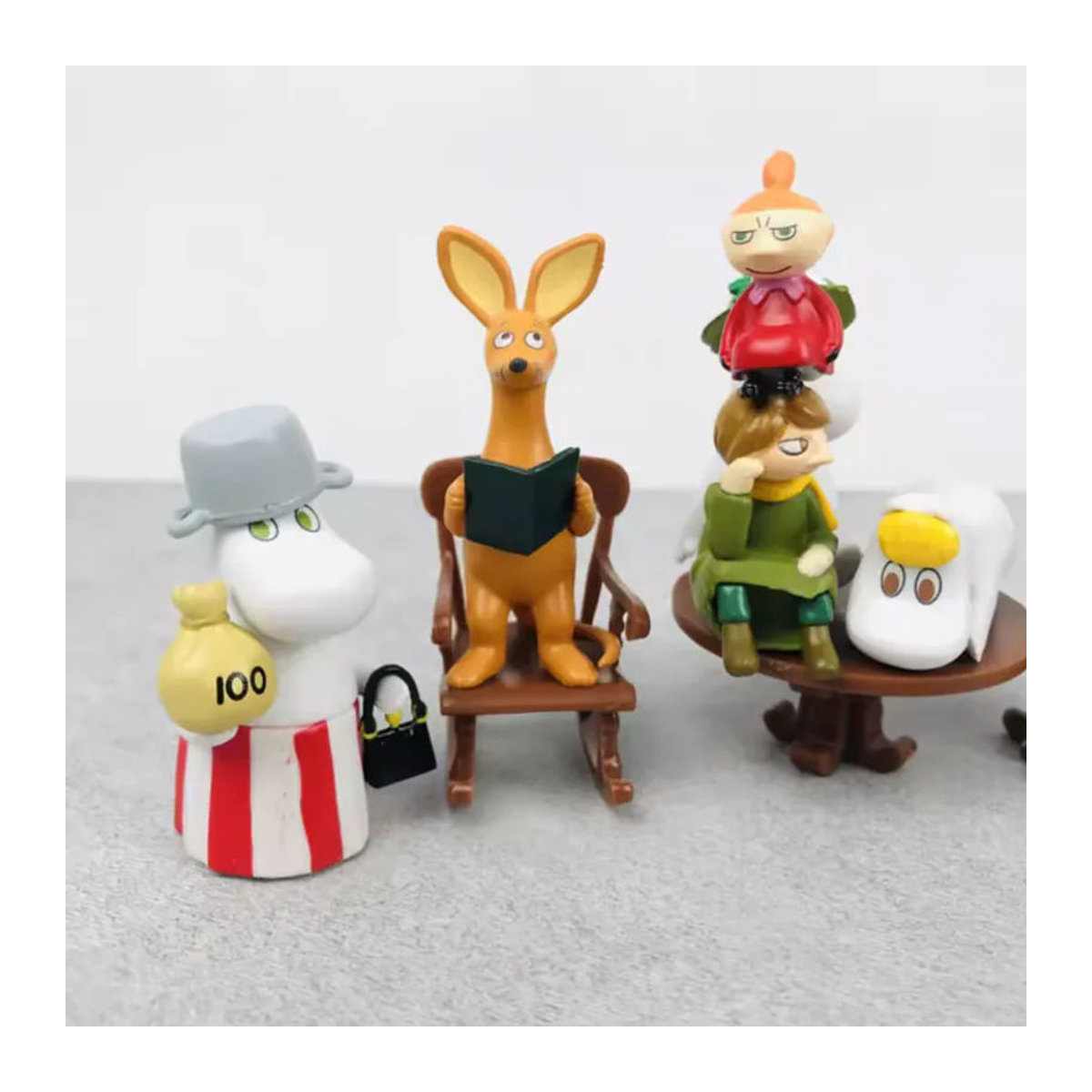 Moomin Stapelbare Sammelfiguren Moomin Schnüffelchen und Mymy aus Kunststoff in Rot und Mehrfarbig als Desktop-Dekoration - Bild 2