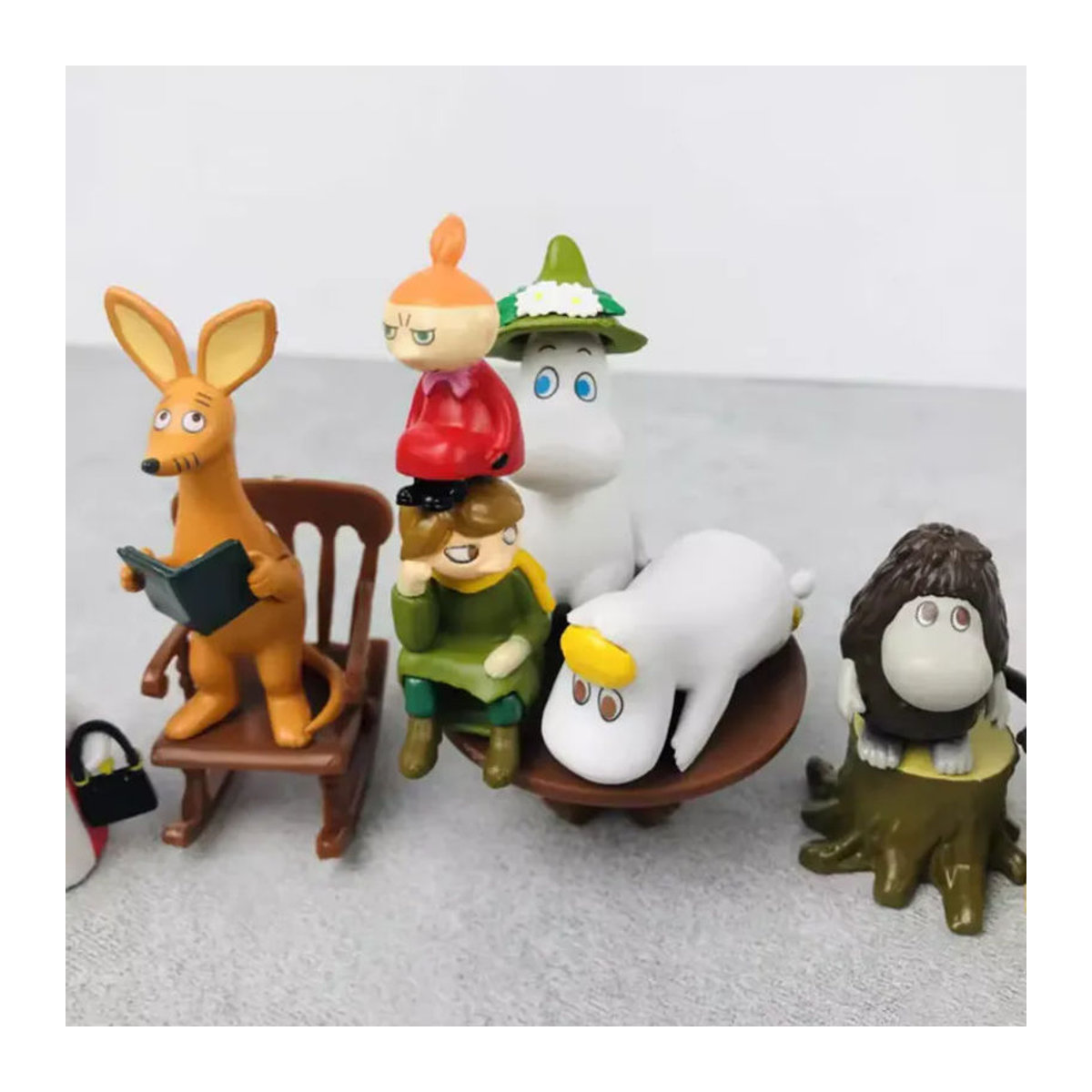 Moomin Stapelbare Sammelfiguren Moomin Schnüffelchen und Mymy aus Kunststoff in Rot und Mehrfarbig als Desktop-Dekoration - Bild 3