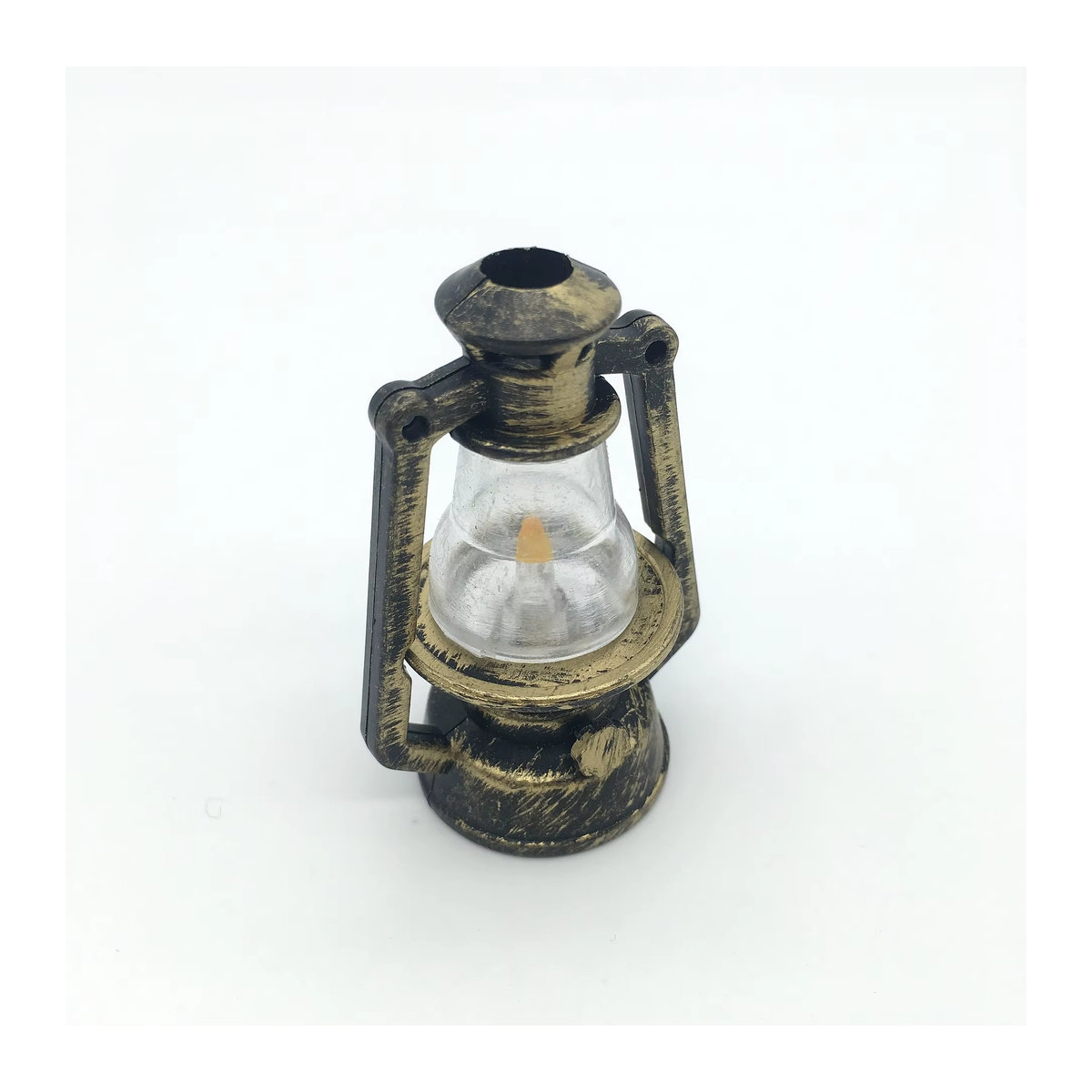 MOONBIFFY Miniatur Laterne im Retro-Stil für Puppenhaus Zubehör, Gold, Metall, Maßstab 1:6 - Bild 5
