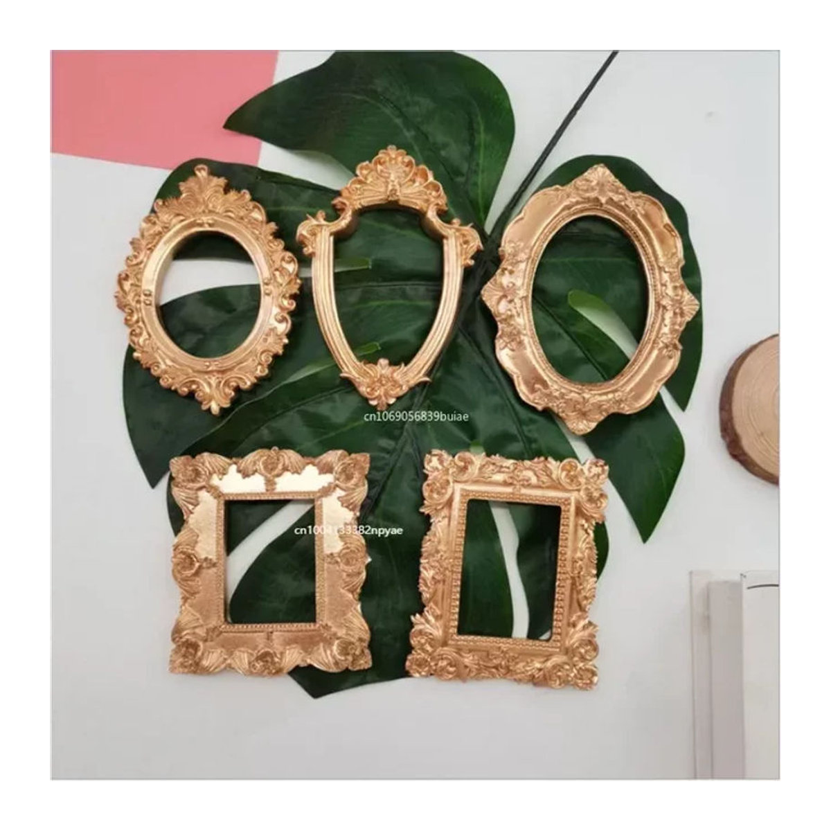 MOONBIFFY Vintage Schmuckdisplay aus Metall in Gold, Silber und Grau als dekorativer Retro-Rahmen für deine Wohnzimmerdekoration - Bild 1