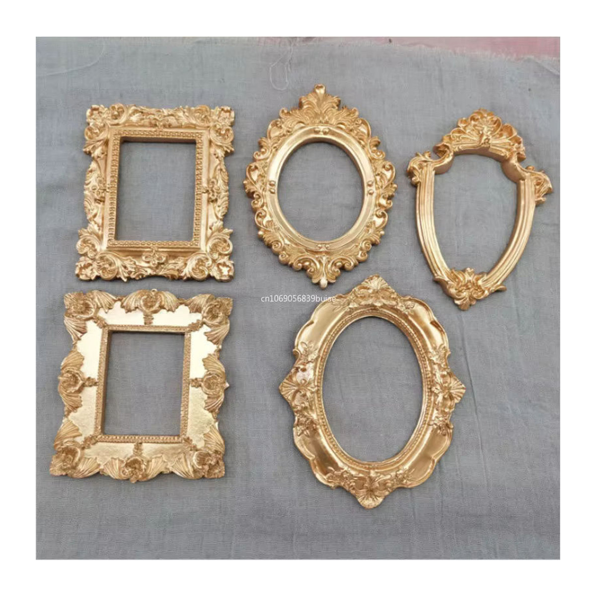 MOONBIFFY Vintage Schmuckdisplay aus Metall in Gold, Silber und Grau als dekorativer Retro-Rahmen für deine Wohnzimmerdekoration - Bild 2