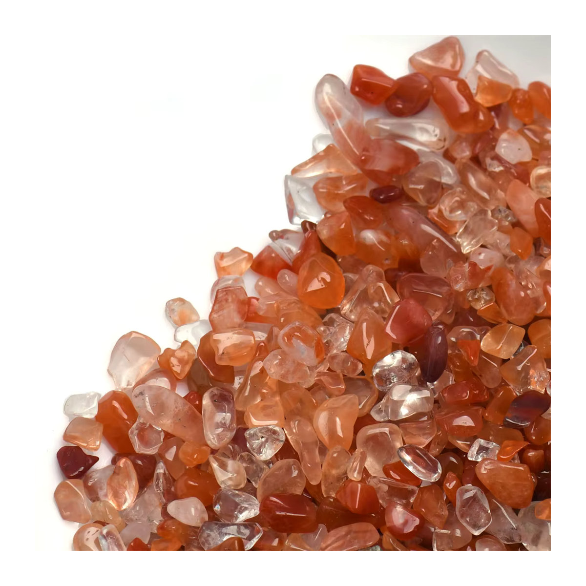 Moonrise Zerkleinerte Steinsplitter in Grün und Orange, unregelmäßige Form, 3–5 mm für Bastelarbeiten, DIY-Schmuck und Epoxidharz-Dekoration - Bild 2